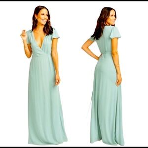 SHOW ME YOUR MUMU Noelle Flutter Wrap Dress L